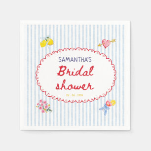 Serviette En Papier C'est l'amour, une baby shower italienne fantaisis