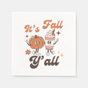 Serviette En Papier C'est l'automne Y'all - mignon épice Citrouille au
