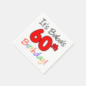 Serviette En Papier C'est le 60ème anniversaire de Baba (Coin)