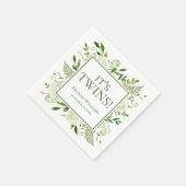 Serviette En Papier C'est le Baby shower Twins White Hydrangeas (Coin)