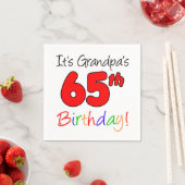 Serviette En Papier C'est les serviettes de la fête du 65e anniversair (En situation)