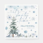 Serviette En Papier C'est l'heure de la fête l'hiver (Devant)