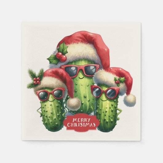 Serviette En Papier C'est l'heure des pickles (Devant)