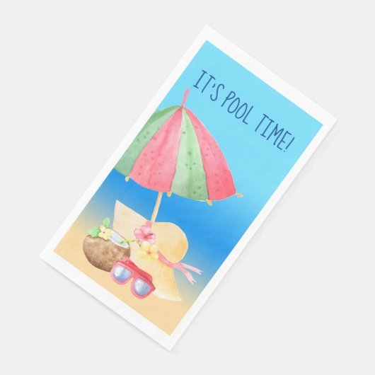 Serviette En Papier C'est l'heure du pool (Coin)