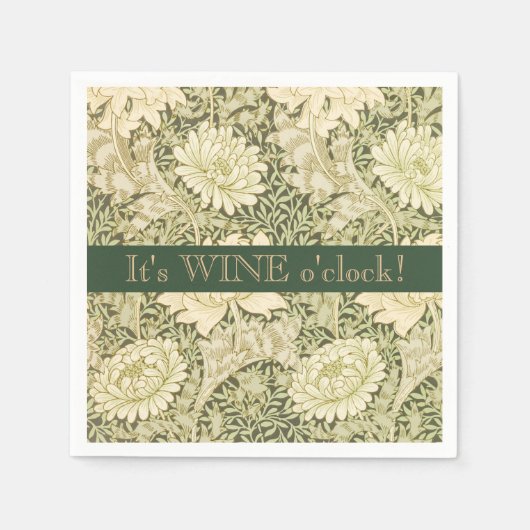Serviette En Papier C'est l'heure du vin Cocktail (Devant)