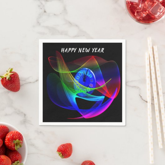 Serviette En Papier C'est l'heure d'une fête de la Saint-Sylvestre (En situation)