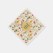 Serviette En Papier C'est l'heure d'une petite fête de vacances (Coin)