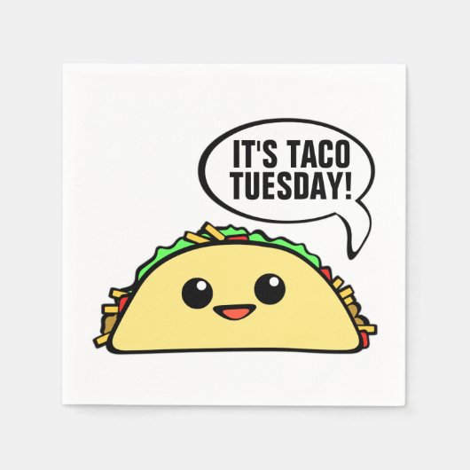 Serviette En Papier C'est mardi Taco (Devant)