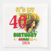 Serviette En Papier C'est mon Anniversaire Jamaïque Girl Party Vacatio (Devant)