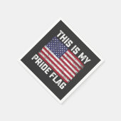 Serviette En Papier C'Est Mon Drapeau De Fierté USA (Coin)