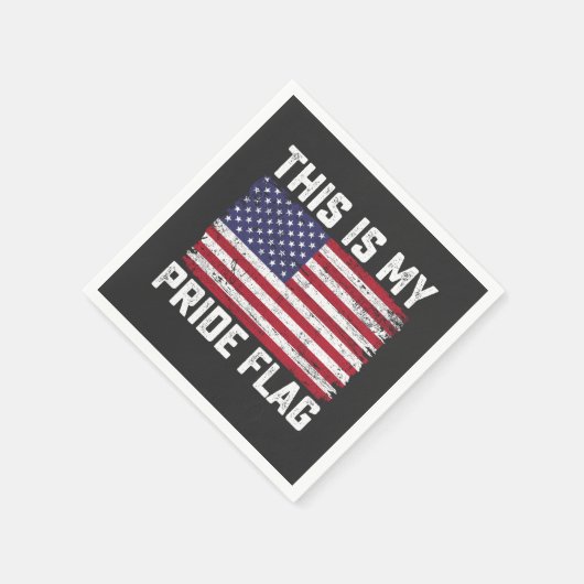 Serviette En Papier C'Est Mon Drapeau De Fierté USA (Coin)