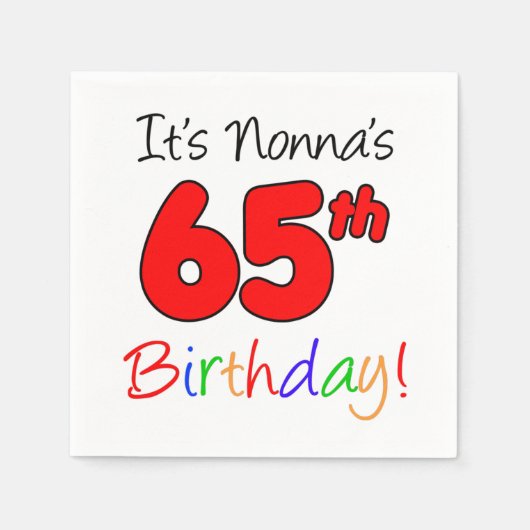 Serviette En Papier C'est Nonna's 65th Birthday Fun Napkins (Devant)