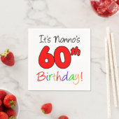 Serviette En Papier C'est Nonno's 60th Birthday Fun Napkins (En situation)