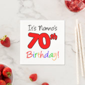 Serviette En Papier C'est Nonno's 70th Birthday Fun Napkins (En situation)