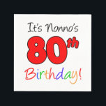 Serviette En Papier C'est Nonno's 80th Birthday Napkins<br><div class="desc">C'est les serviettes d'anniversaire de Nonno. Idéal pour une fête pour un grand-père italien qui a 80 ans. Un grand-père italien sourit en voyant ces serviettes de table Nonno festives pour ses quatre-vingts ans de fête !</div>