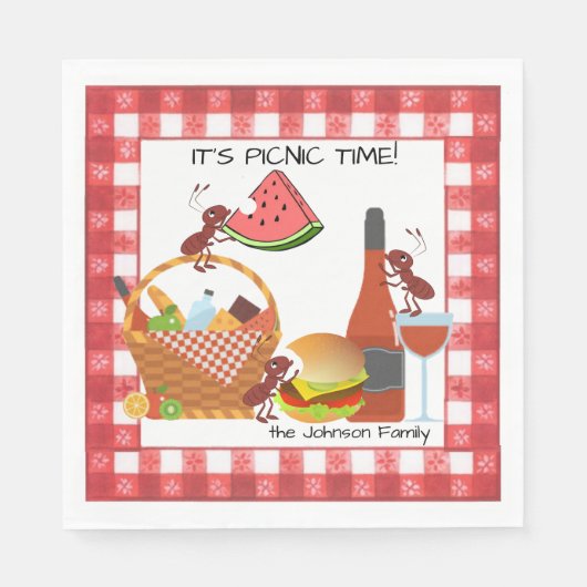 Serviette En Papier C'est Picnic Time Paper Napkin (Devant)