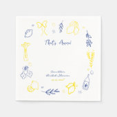 Serviette En Papier C'Est Plus Tiré À La Main Fête des mariées De Citr (Devant)