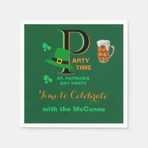 Serviette En Papier C'est temps de célébrer la Saint-Patrick