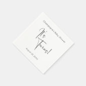 Serviette En Papier C'est Twins Modern Script Baby shower (Coin)