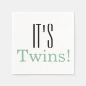 Serviette En Papier C'est Twins ! Papier baby shower (Devant)