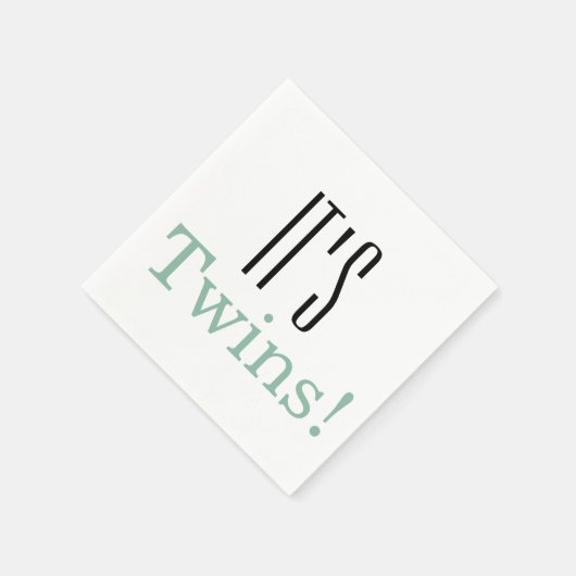 Serviette En Papier C'est Twins ! Papier baby shower (Coin)