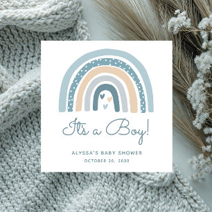 Serviette En Papier C'est un Baby shower arc-en-ciel Boy Boho