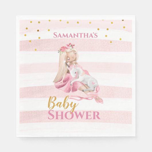 Serviette En Papier C'est un Baby shower Ballerina magnifique fille (Devant)