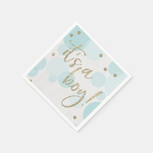Serviette En Papier C'est un Baby shower bleu garçon Papier Napkin (Coin)
