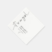 Serviette En Papier C'est un Baby shower de calligraphie à l'élégance  (Coin)