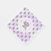 Serviette En Papier C'est un Baby shower d'éléphant mauve, une fille (Coin)