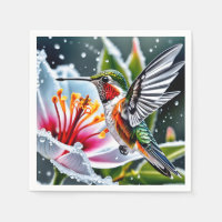 C'est un bel oiseau-colibri d'hibiscus givré b