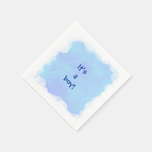 Serviette En Papier C'est un bleu garçon mélange des bulles blanches n (Coin)