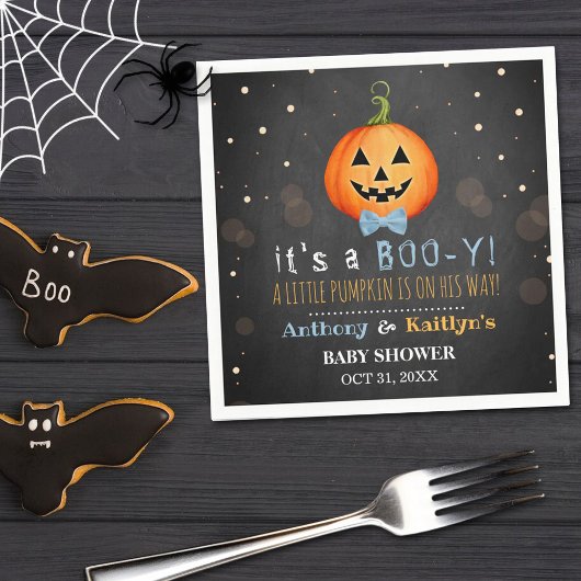Serviette En Papier C'est un boo-y ! Baby shower d'Halloween petit Cit