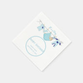 Serviette En Papier C'est un garçon adorable papier Baby shower bleu N (Coin)