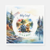Serviette En Papier C'est un garçon ! Baby shower (Devant)