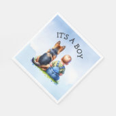 Serviette En Papier C'est un garçon ! | BABY SHOWER (Coin)