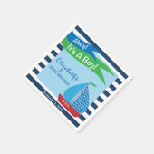 Serviette En Papier C'est Un garçon, Baby shower bleu nautique (Coin)