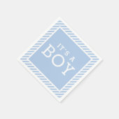 Serviette En Papier C'est un garçon Baby shower moderne Light Blue Str (Coin)