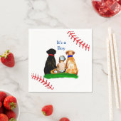 Serviette En Papier C'est un garçon, | Baseball Baby shower à thème (En situation)