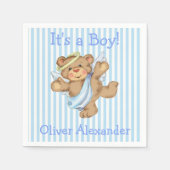 Serviette En Papier C'est un garçon Custom Teddy Bear Angel (Devant)