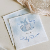 Serviette En Papier C'est un garçon éléphant bébé garçon douche bleu