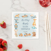 Serviette En Papier C'est un garçon en bois | Baby shower de jouets en (En situation)
