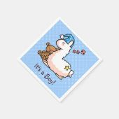 Serviette En Papier C'est un garçon Llama ! (Coin)