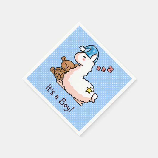 Serviette En Papier C'est un garçon Llama ! (Coin)