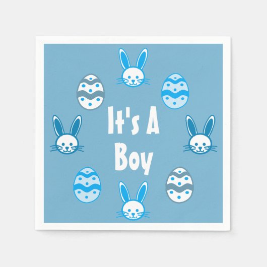 Serviette En Papier C'est un garçon Pâques (Devant)