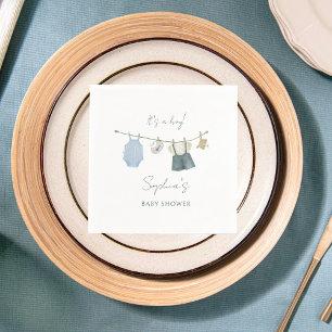 Serviette En Papier C'est un garçon Vêtements simples Baby shower d'aq