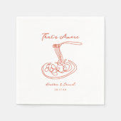 Serviette En Papier C'est un mariage plus italien personnalisé (Devant)