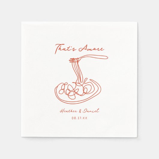 Serviette En Papier C'est un mariage plus italien personnalisé (Devant)