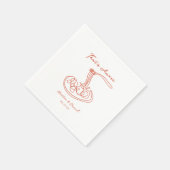 Serviette En Papier C'est un mariage plus italien personnalisé (Coin)