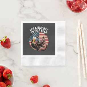 Serviette En Papier C'est un mauvais jour pour être un ours